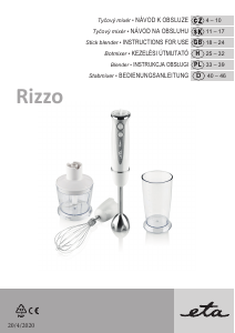 Návod Eta Rizzo 1057 90000 Ponorný mixér