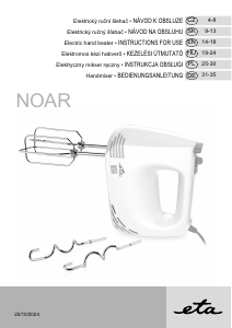 Bedienungsanleitung Eta Noar II 2044 90000 Handmixer
