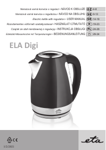 Bedienungsanleitung Eta Ela Digi 9598 90010 Wasserkocher