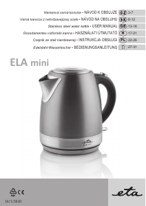 Instrukcja Eta ELA Mini 8599 90040 Czajnik
