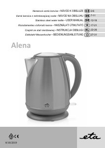 Használati útmutató Eta Alena 3590 90000 Vízforraló