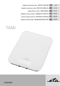 Használati útmutató Eta Tami 8770 90000 Konyhai mérleg