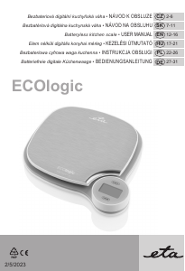 Bruksanvisning Eta ECOlogic 4770 90000 Köksvåg
