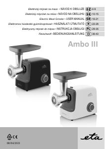 Manuál Eta Ambo III 5075 90000 Mlýnek na maso