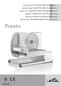 Bedienungsanleitung Eta Presto 2094 90000 Allesschneider
