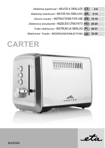 Instrukcja Eta Carter 4166 90000 Toster