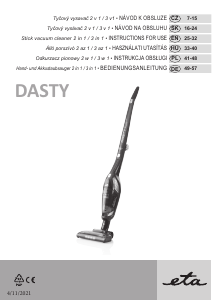 Bruksanvisning Eta Dasty AquaPlus 3447 90010 Dammsugare