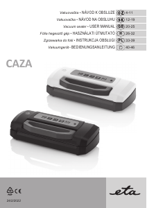 Manual Eta Caza 5762 90000 Vacuum Sealer