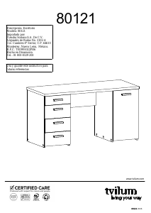 Manual Tvilum 80121 Birou