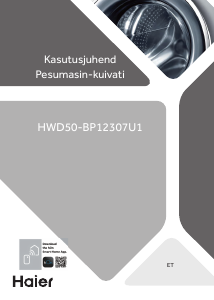 Rokasgrāmata Haier HWD50-BP12307U1 Veļas mašīna ar žāvētāju