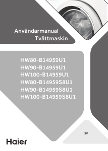 Bruksanvisning Haier HW90-B14959U1 Tvättmaskin