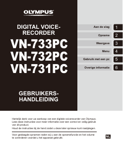 Handleiding Olympus VN-733PC Audiorecorder
