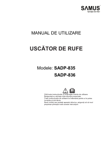 Manual Samus SADP-836 Uscător