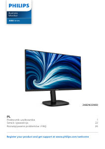 Instrukcja Philips 24B2N3200D Monitor LED
