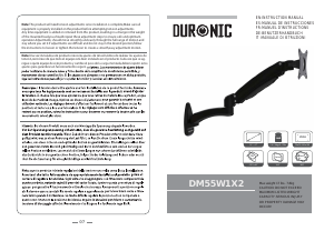 Hướng dẫn sử dụng Duronic DM55W1X2 Giá treo màn hình máy tính