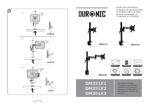 Hướng dẫn sử dụng Duronic DM351X3 Giá treo màn hình máy tính