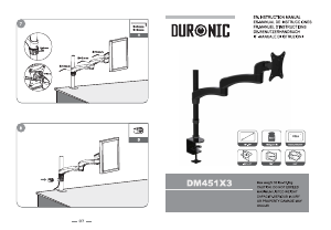 Hướng dẫn sử dụng Duronic DM451X3 Giá treo màn hình máy tính