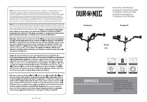 Instrukcja Duronic DM553 Uchwyt monitora