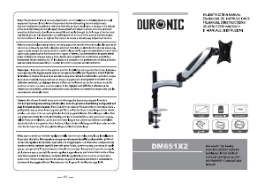 Vadovas Duronic DM651X2 Monitoriaus laikiklis