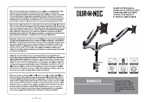 Kullanım kılavuzu Duronic DM652 Monitör kolu