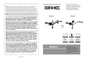 Hướng dẫn sử dụng Duronic DM653 Giá treo màn hình máy tính