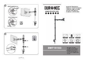 Panduan Duronic DMT151X3 Pemasangan Monitor
