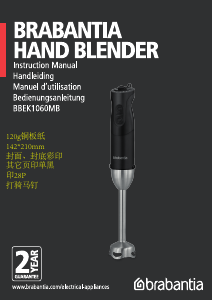 Manual Brabantia BBEK1060MB Hand Blender