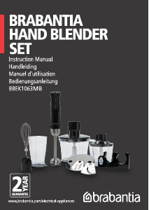 Bedienungsanleitung Brabantia BBEK1063MB Stabmixer