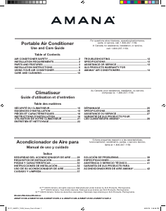 Mode d’emploi Amana AMAP101AB-2 Climatiseur