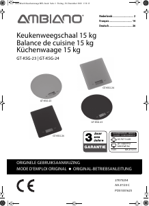 Bedienungsanleitung Ambiano GT-KSG-23 Küchenwaage