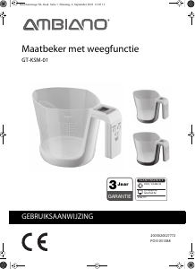 Handleiding Ambiano GT-KSM-01 Keukenweegschaal