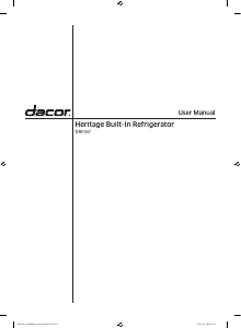 Mode d’emploi Dacor DRF367500AP Réfrigérateur combiné