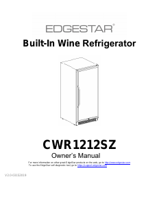 Bruksanvisning EdgeStar CWR1212SZ Vinkyl