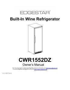Bruksanvisning EdgeStar CWR1552DZ Vinkyl