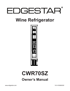 Bruksanvisning EdgeStar CWR70SZ Vinkyl