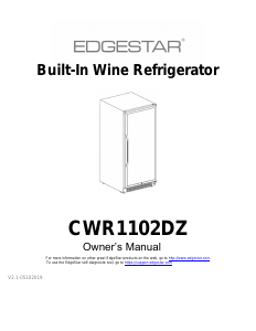 Bruksanvisning EdgeStar CWR1102DZDUAL Vinkyl