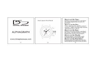 Handleiding Daniel Steiger Alphagraph Horloge