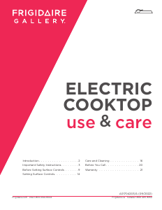 Bruksanvisning Frigidaire GCCE3670AS Häll