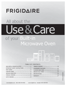 Bruksanvisning Frigidaire GMBD3068AD Mikrovågsugn