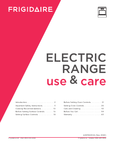 Bruksanvisning Frigidaire GCFE3060BD Spis