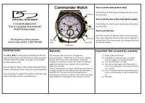 Manual Daniel Steiger Commander Watch