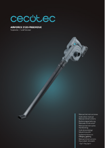 Manual Cecotec AirForce 2120 FreeMove Soprador de folhas