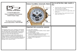 Handleiding Daniel Steiger Enduro Tourbillion Automatic Horloge