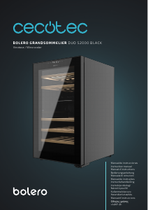 كتيب Cecotec Bolero GrandSommelier Duo 52000 Black دولاب النبيذ