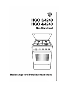 Bedienungsanleitung Dessauer HGO 4/4240 Herd