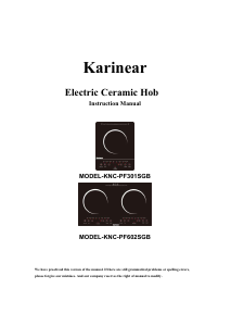 Manual Karinear KNC-PF301SGB Hob