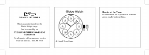 Handleiding Daniel Steiger Globe Horloge
