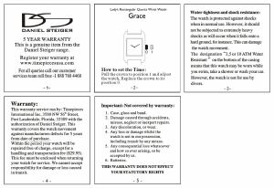 Handleiding Daniel Steiger Grace Horloge