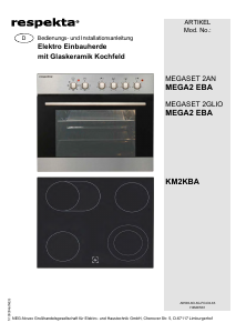Bedienungsanleitung Respekta MEGA2 EBA Herd