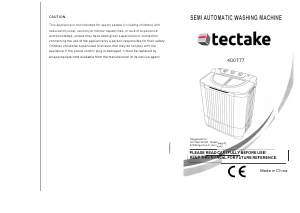 Bruksanvisning TecTake 400777 Tvättmaskin